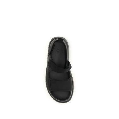 UGG Black Recycled Polyester Platform Sandals
