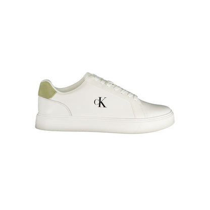 Calvin Klein sneakers til mænd – hvid med grønne detaljer