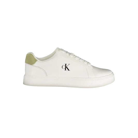 Calvin Klein sneakers til mænd – hvid med grønne detaljer