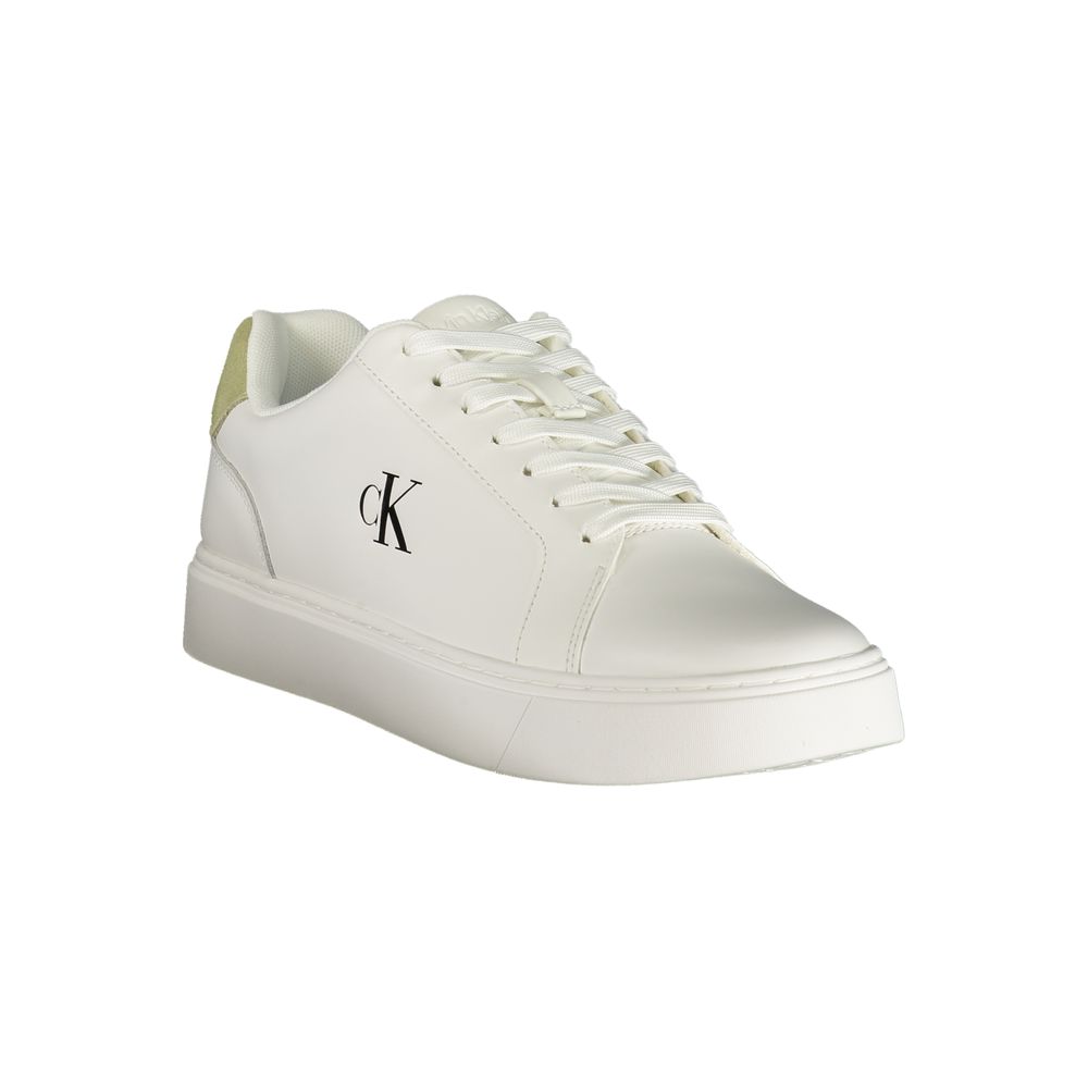 Calvin Klein sneakers til mænd – hvid med grønne detaljer