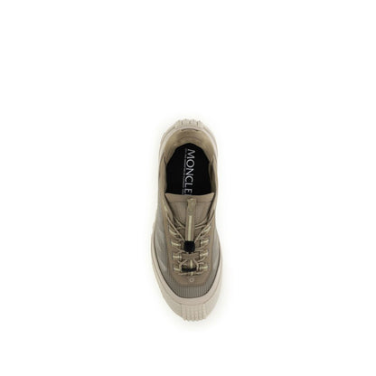 Moncler Gray Polyester Athletic Sneakers