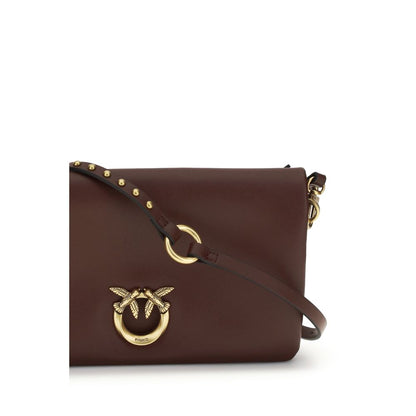 PINKO Purple Calf Leather Bos Taurus Shoulder Bag