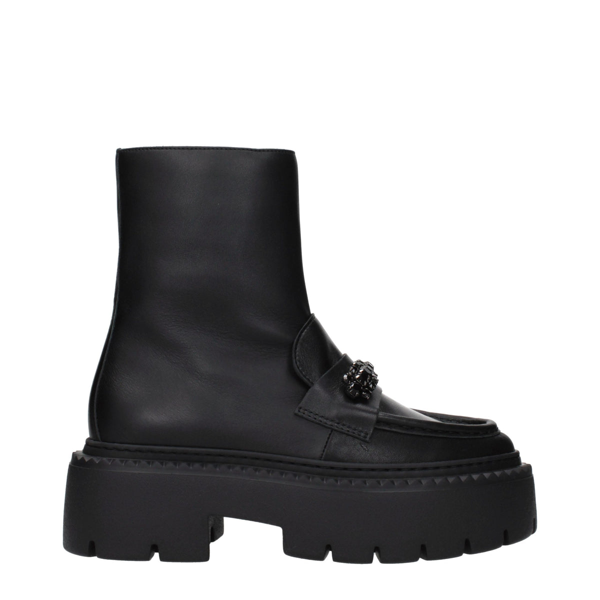 Jimmy Choo Black Leather Ankle Boots