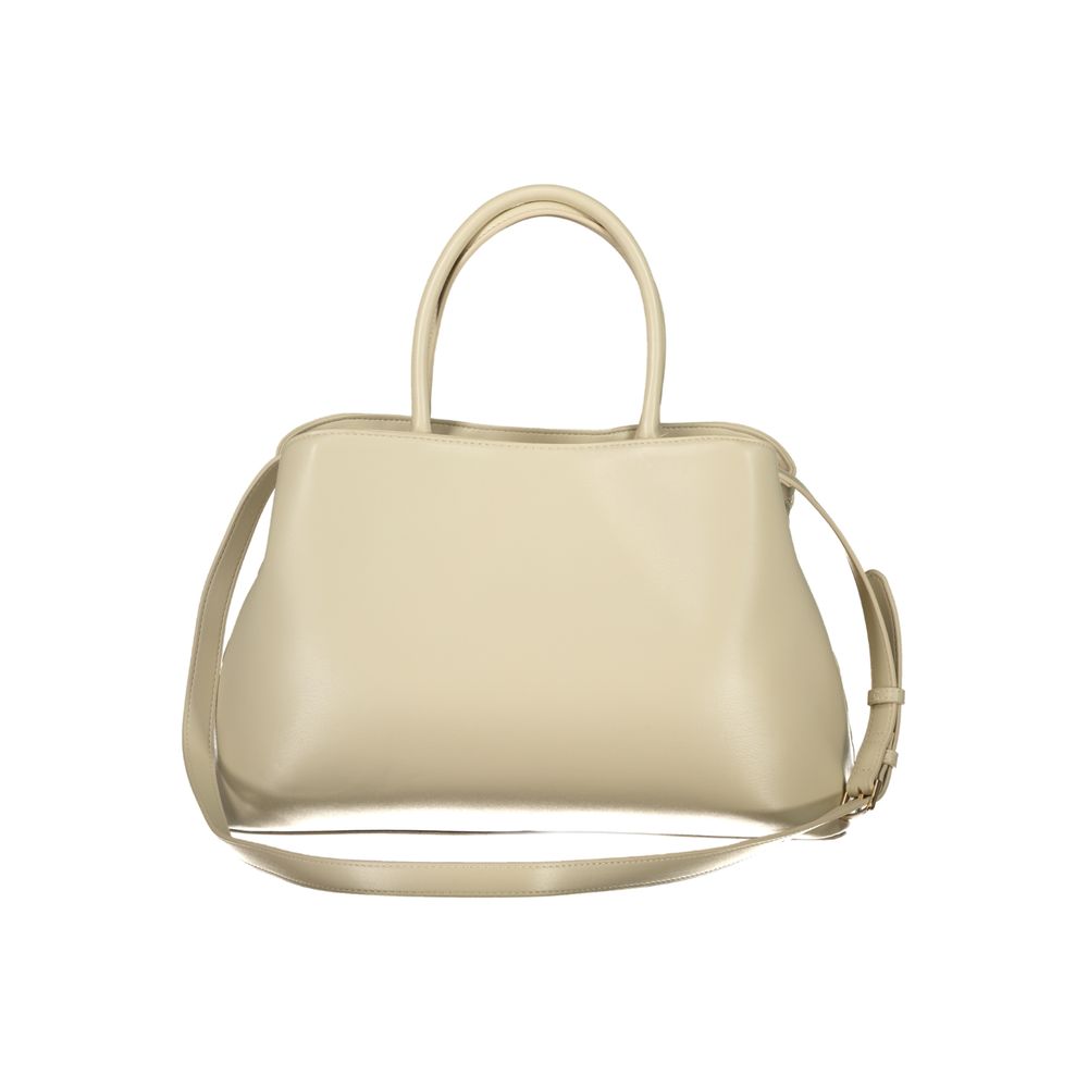 Valentino Beige Polyurethane Women's Bag with Handles and Adjustable Strap