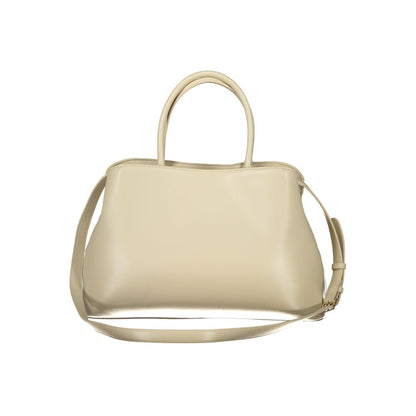 Valentino Beige Polyurethane Women's Bag with Handles and Adjustable Strap