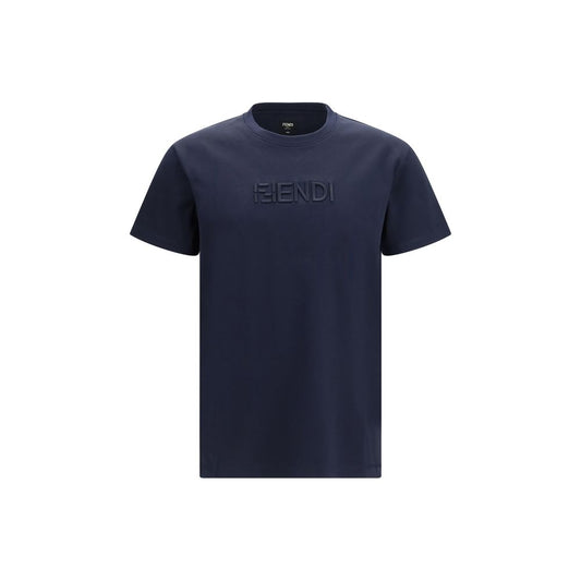 Fendi Blue Cotton T-Shirt