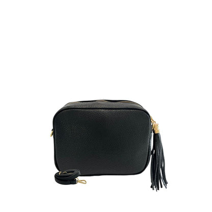 Baldinini Trend Black Cowhide Crossbody Bag