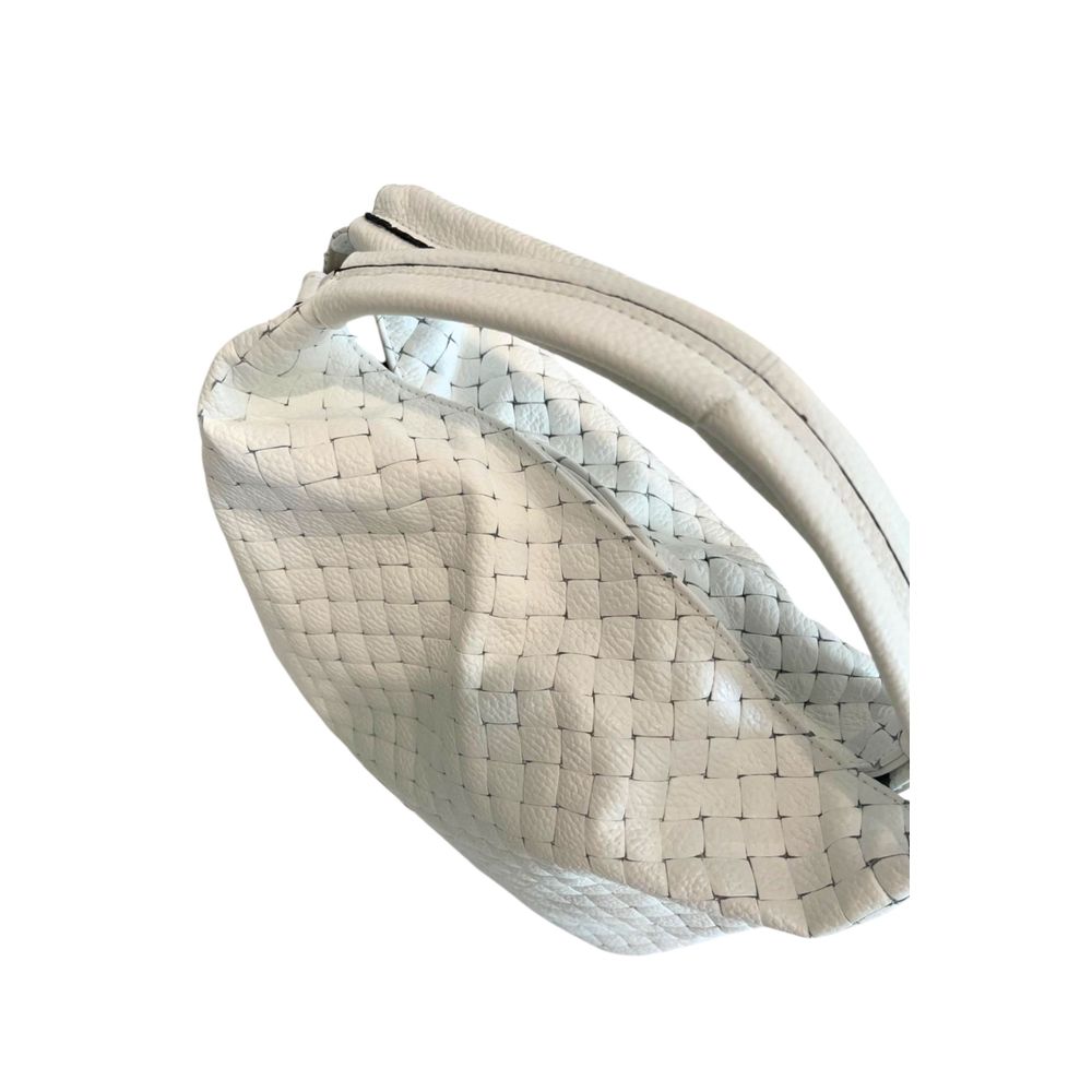 Baldinini Trend White Cowhide Shoulder Bag