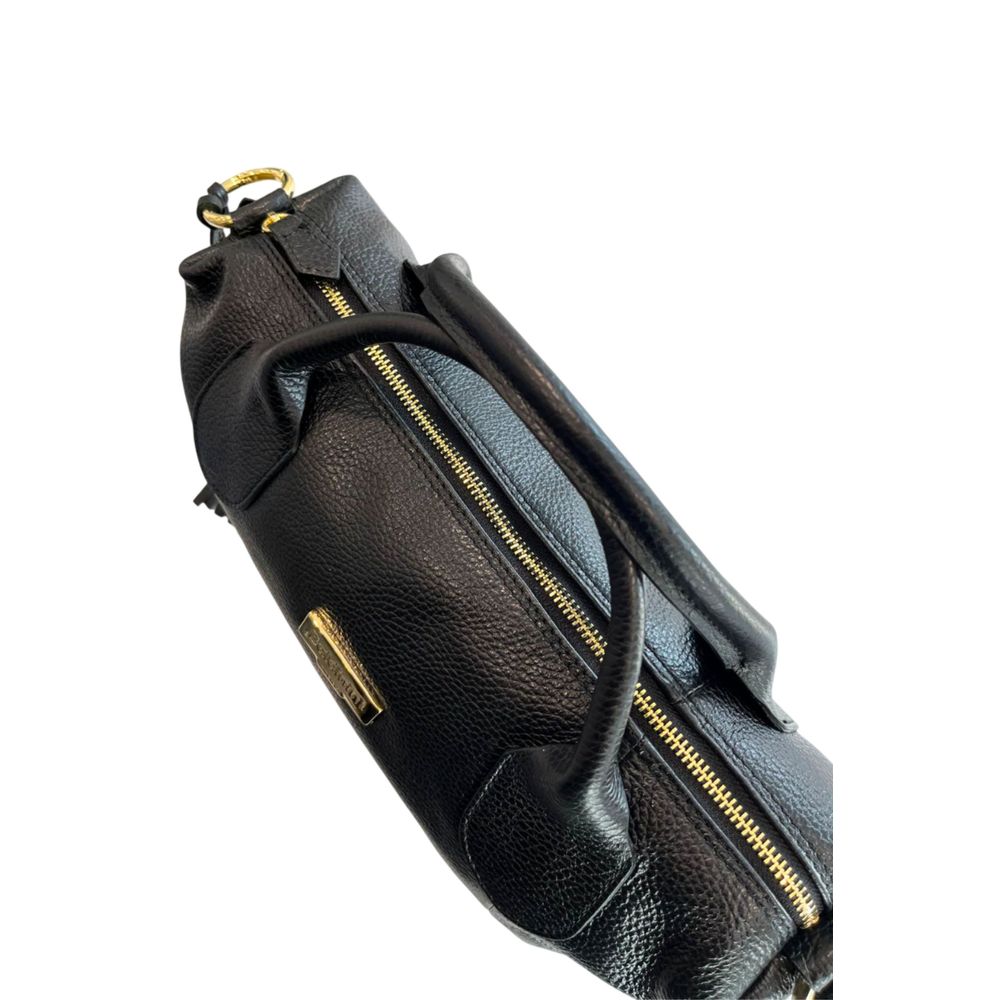 Baldinini Trend Black Cowhide Shoulder Bag