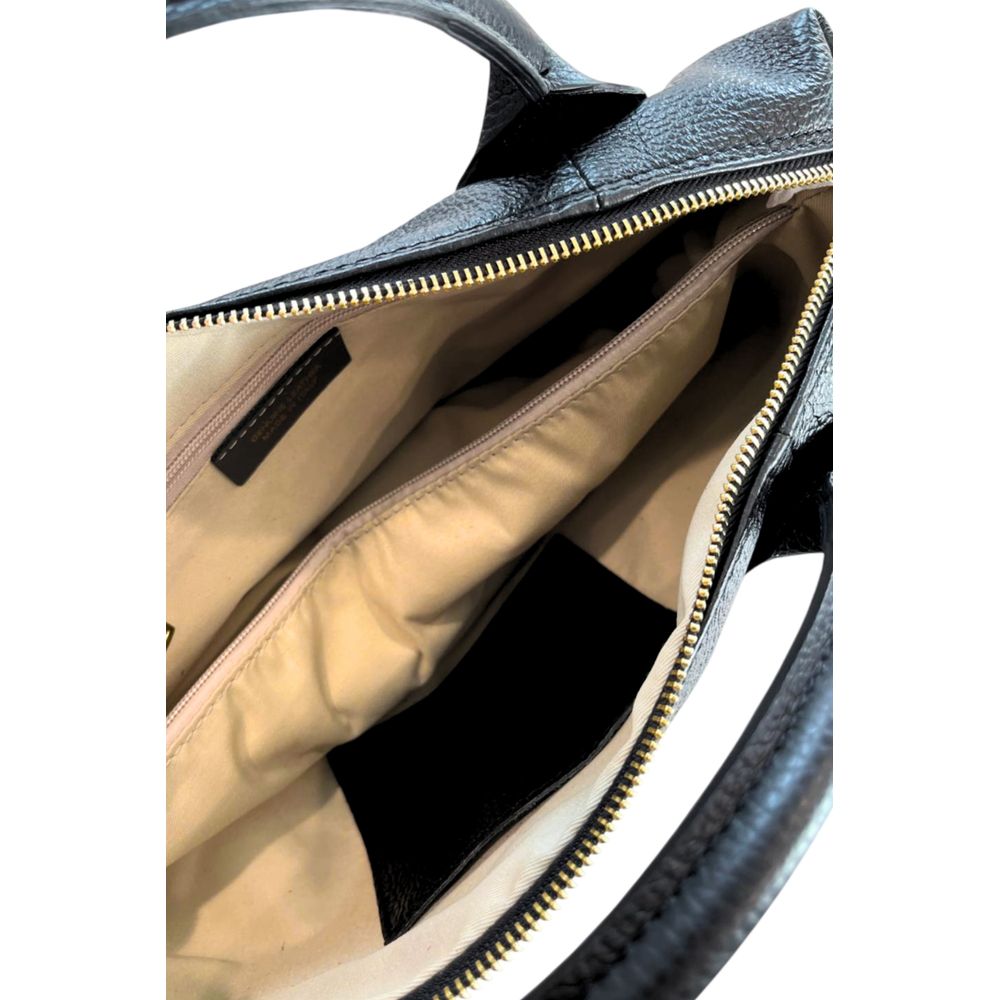 Baldinini Trend Black Cowhide Shoulder Bag