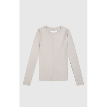 Champion White Cotton Long Sleeve T-Shirt