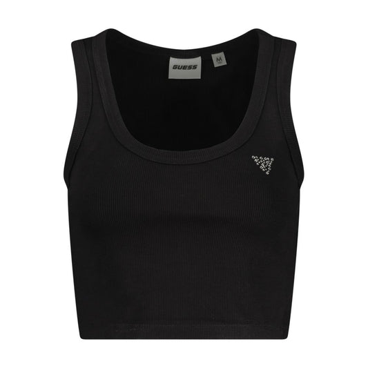 Guess Jeans Black Viscose Women's Tank