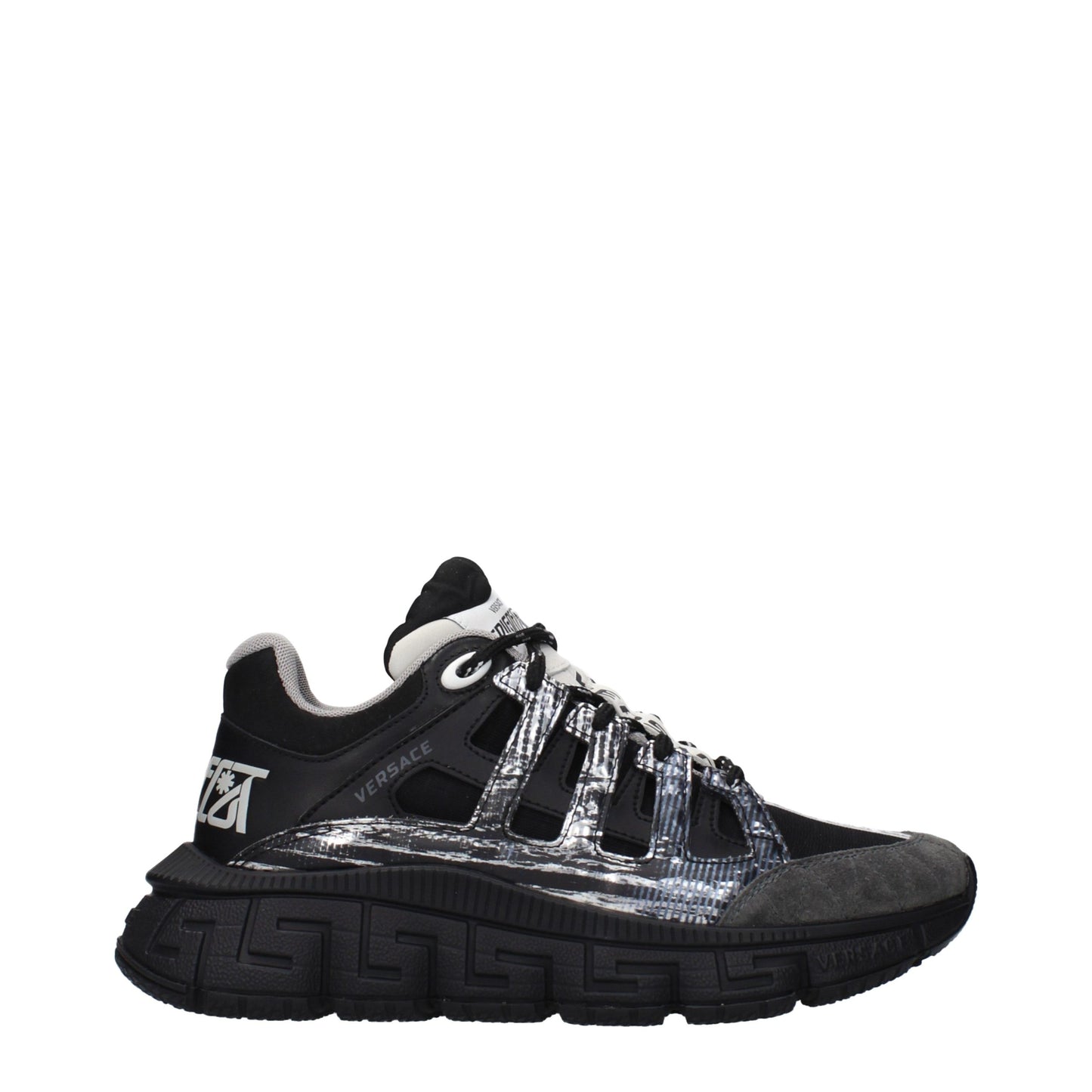 Versace Black Fabric Athletic Sneakers