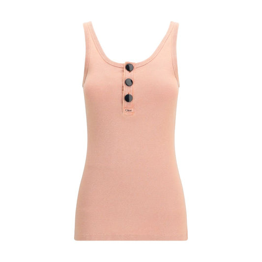 Chloé Multicolor Cotton Sleeveles T-Shirt