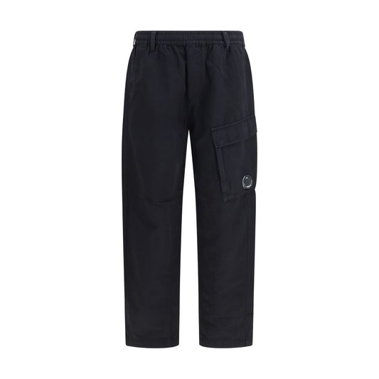 C.P. Company Black Cotton Cargo Pants