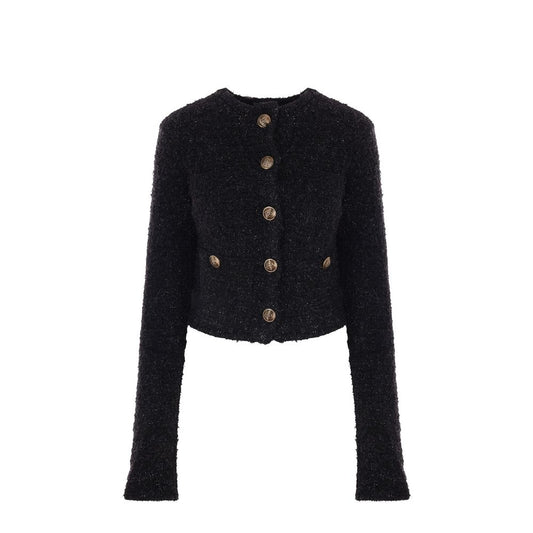 Sort Balenciaga cardigan i bomuldsblanding