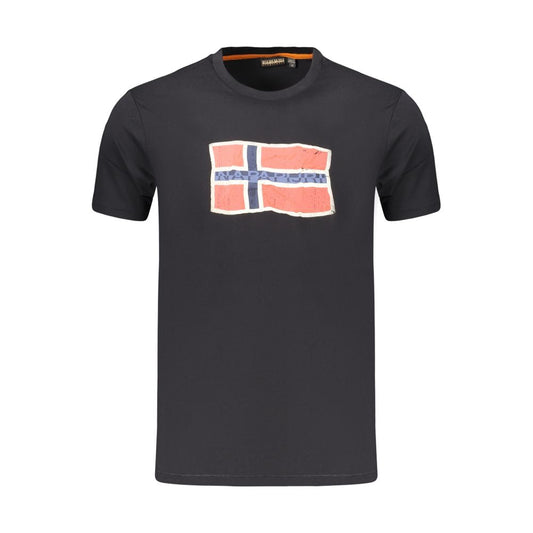 Napapijri Black Cotton Men's T-Shirt