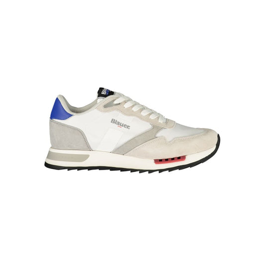 Blauer White Polyester Men's Sneaker
