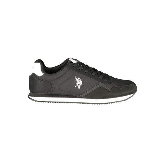 U.S. POLO ASSN. Black Polyurethane Men's Sneaker