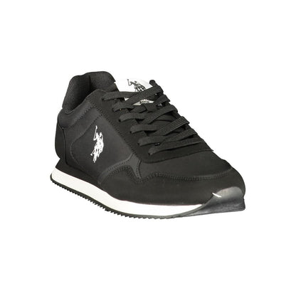 U.S. POLO ASSN. Black Polyurethane Men's Sneaker