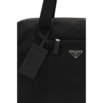 Prada Black Calf Leather Bos Taurus Luggage And Travel