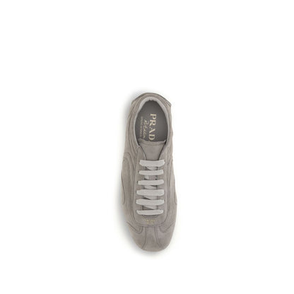 Prada Beige Calf Leather Bos Taurus Athletic Sneakers