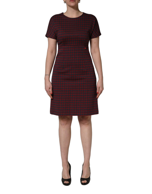Dolce & Gabbana ternet sheath-kjole – rød/sort