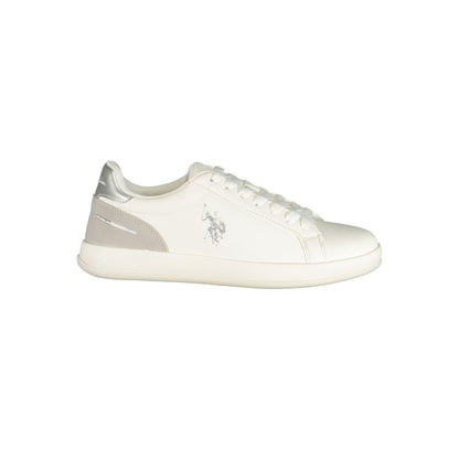 U.S. POLO ASSN. White Polyurethane Women's Sneaker