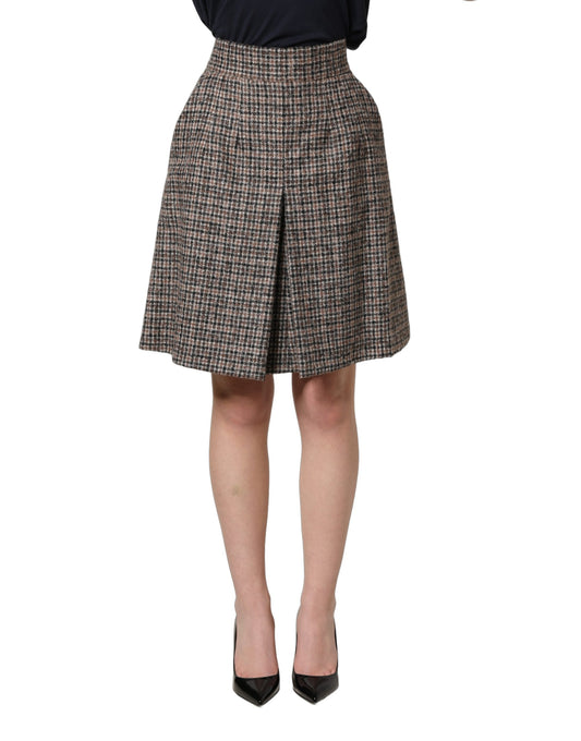 Brun Dolce & Gabbana tweed mininederdel
