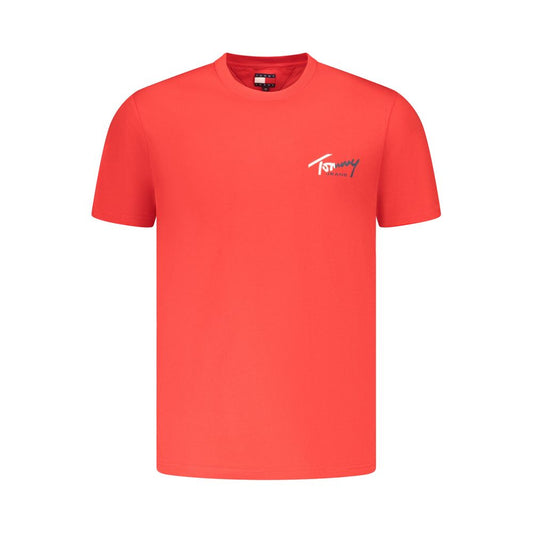 Tommy Hilfiger Red Cotton Mens T-Shirt