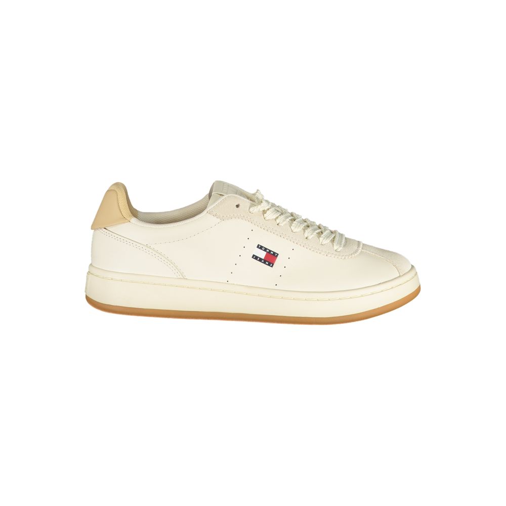 Tommy Hilfiger sneakers i materialemix til kvinder – beige