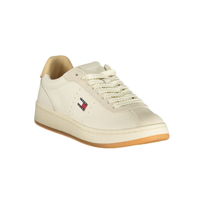 Tommy Hilfiger sneakers i materialemix til kvinder – beige