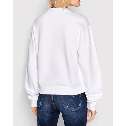 Guess Jeans White Cotton Sweatshirt