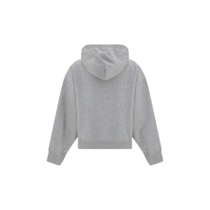 Ganni zip-hoodie i økologisk bomuld – grå