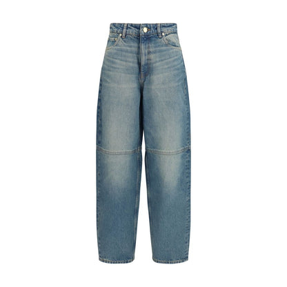 Ganni Stary barrel jeans i bomuld – blå