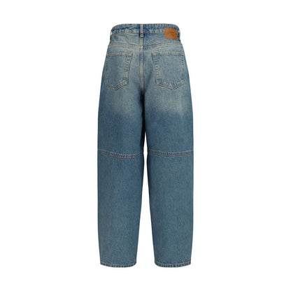 Ganni Stary barrel jeans i bomuld – blå