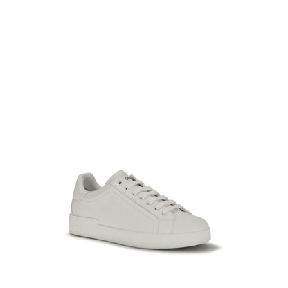 Dolce & Gabbana Portofino sneakers i kalvelæder – hvid