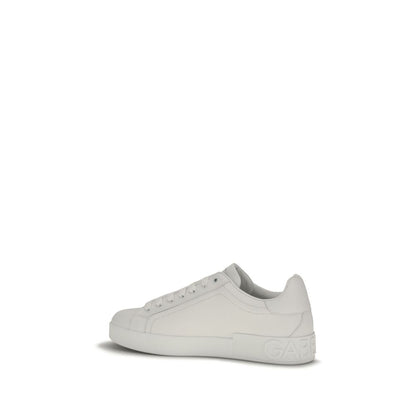 Dolce & Gabbana Portofino sneakers i kalvelæder – hvid