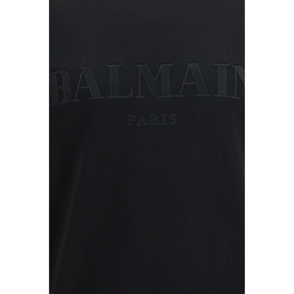 Balmain Black Cotton Sweatshirt