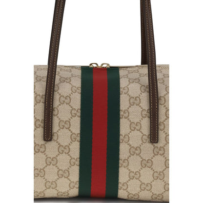 Gucci Beige Cotton Shoulder Bag