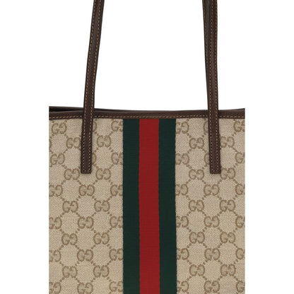 Gucci Beige Cotton Shoulder Bag