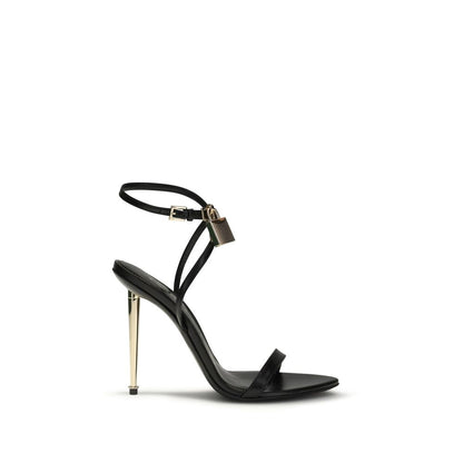 Tom Ford Padlock Pointy Naked sandaler i gedeskind – sort