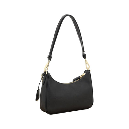 Prada Black Calf Leather Bos Taurus Shoulder Bag
