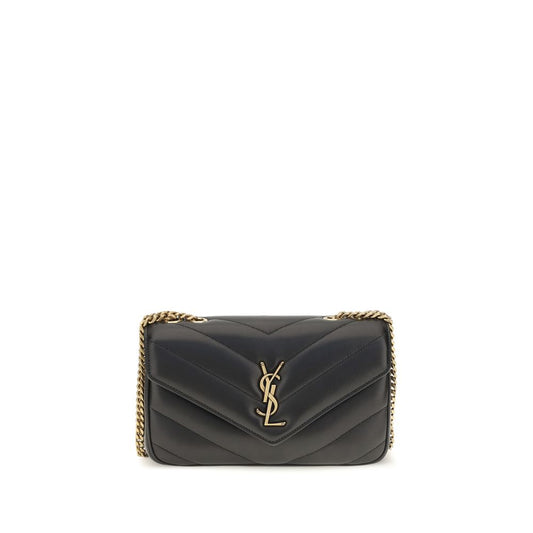 Saint Laurent LouLou skuldertaske i lammeskind – sort