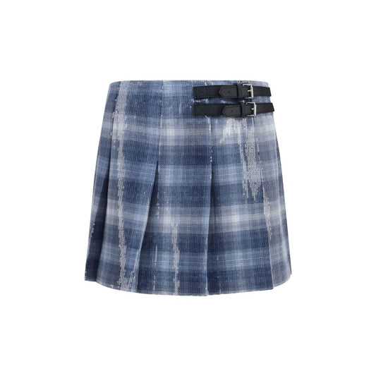 PINKO Blue Polyester Mini Skirt