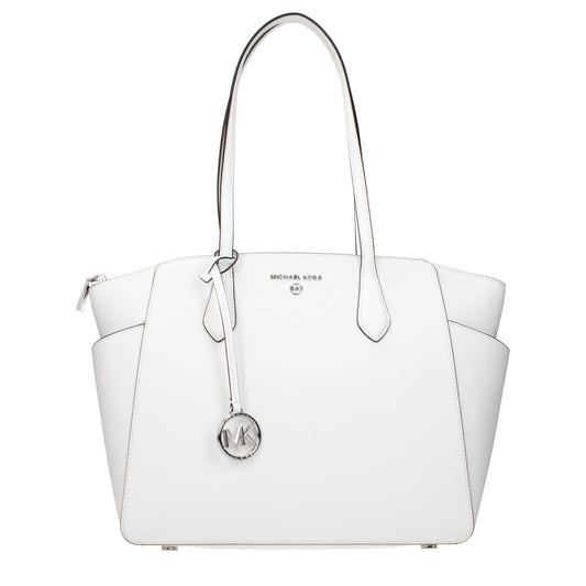 Michael Kors White Leather Shoulder Bag