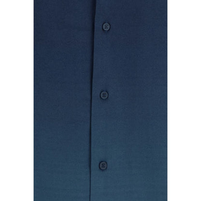Off-White Blue Viscose Shirt