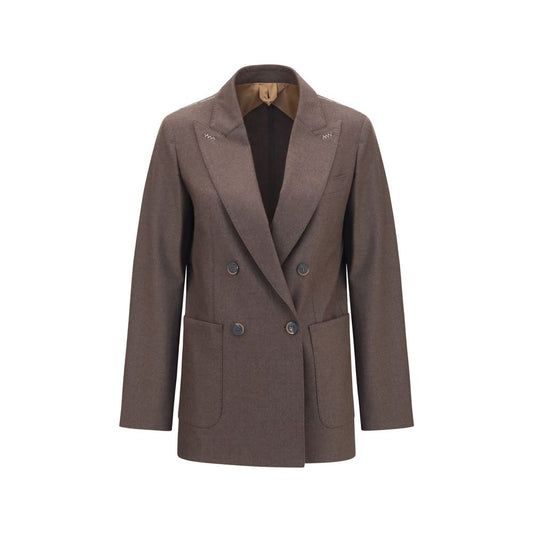 Brun Max Mara Cloruro blazer i kashmirblanding