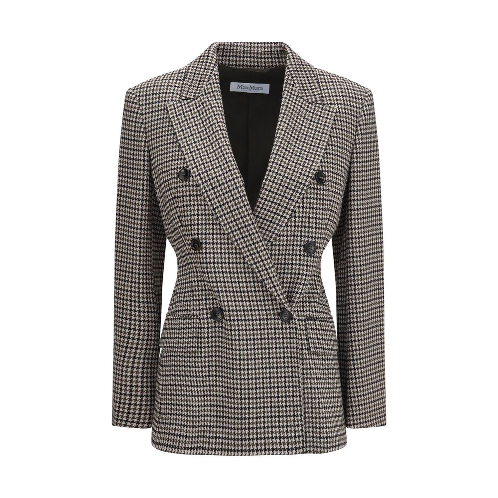Max Mara Eccelso blazer i viskose og merinould – flerfarvet