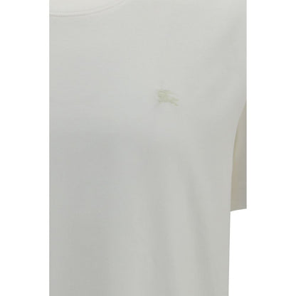 Burberry T-shirt med Equestrian Knight-broderi – hvid